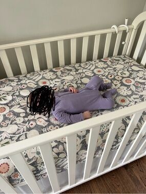 Crate&Barrel Floral Fitted Crib Sheet